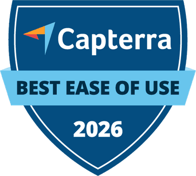 Capterra Best Ease of Use 2026 badge